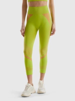 Zdjęcie produktu Benetton, Seamless Sports 3/4 Leggings, size M, Lime, Women United Colors of Benetton