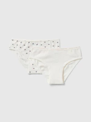 Zdjęcie produktu Benetton, Set Of Two Pairs Of Underwear In Stretch Cotton, size XL, Creamy White, Kids United Colors of Benetton
