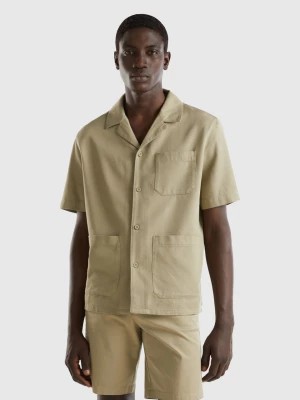 Zdjęcie produktu Benetton, Shirt In Modal® And Cotton Blend, size S, Light Green, Men United Colors of Benetton