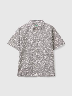 Zdjęcie produktu Benetton, Shirt With Floral Print, size XL, Dark Gray, Kids United Colors of Benetton
