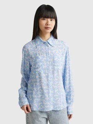 Zdjęcie produktu Benetton, Shirt With Horse Print, size L, Sky Blue, Women United Colors of Benetton