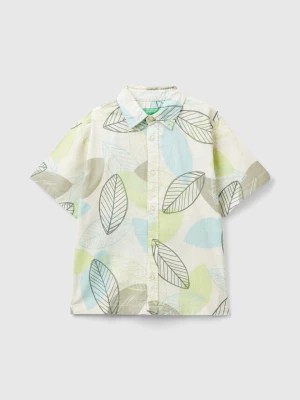Zdjęcie produktu Benetton, Shirt With Leaf Print, size 3XL, Creamy White, Kids United Colors of Benetton