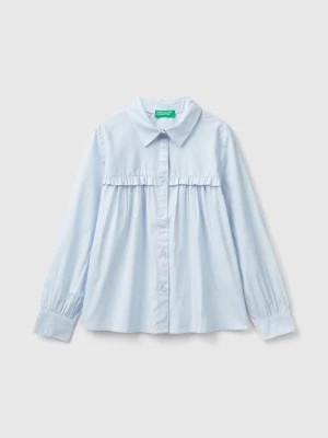 Zdjęcie produktu Benetton, Shirt With Rouches On The Yoke, size 2XL, Sky Blue, Kids United Colors of Benetton