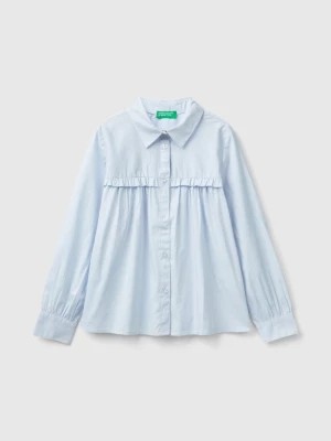 Zdjęcie produktu Benetton, Shirt With Rouches On The Yoke, size L, Sky Blue, Kids United Colors of Benetton