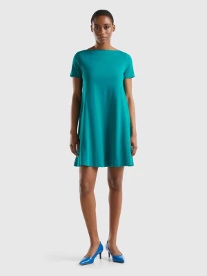 Zdjęcie produktu Benetton, Short Flared Dress, size S, Teal, Women United Colors of Benetton