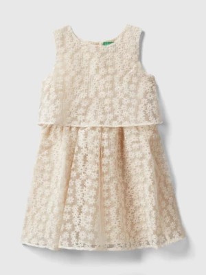Zdjęcie produktu Benetton, Short Macramé Dress, size L, Beige, Kids United Colors of Benetton