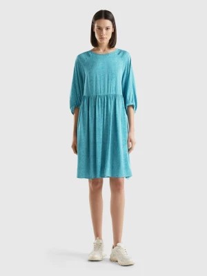 Zdjęcie produktu Benetton, Short Patterned Dress, size S, Teal, Women United Colors of Benetton