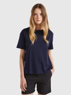 Zdjęcie produktu Benetton, Short Sleeve 100% Cotton T-shirt, size L, Dark Blue, Women United Colors of Benetton