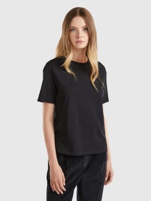 Zdjęcie produktu Benetton, Short Sleeve 100% Cotton T-shirt, size M, Black, Women United Colors of Benetton