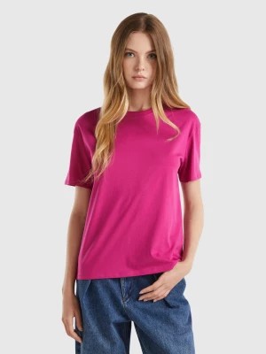 Zdjęcie produktu Benetton, Short Sleeve 100% Cotton T-shirt, size XL, Cyclamen, Women United Colors of Benetton