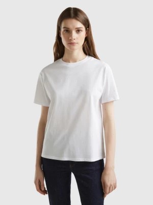 Zdjęcie produktu Benetton, Short Sleeve 100% Cotton T-shirt, size XL, White, Women United Colors of Benetton