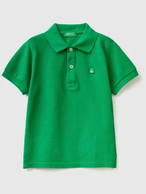 Zdjęcie produktu Benetton, Short Sleeve Polo In Organic Cotton, size 104, Green, Kids United Colors of Benetton