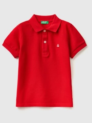 Zdjęcie produktu Benetton, Short Sleeve Polo In Organic Cotton, size 116, Red, Kids United Colors of Benetton