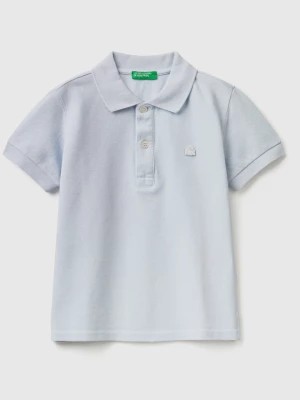 Zdjęcie produktu Benetton, Short Sleeve Polo In Organic Cotton, size 116, Sky Blue, Kids United Colors of Benetton