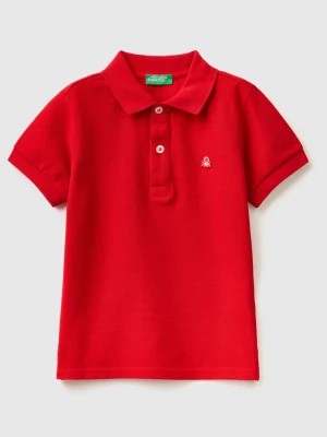 Zdjęcie produktu Benetton, Short Sleeve Polo In Organic Cotton, size 82, Red, Kids United Colors of Benetton