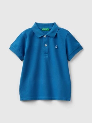 Zdjęcie produktu Benetton, Short Sleeve Polo In Organic Cotton, size 90, Blue, Kids United Colors of Benetton