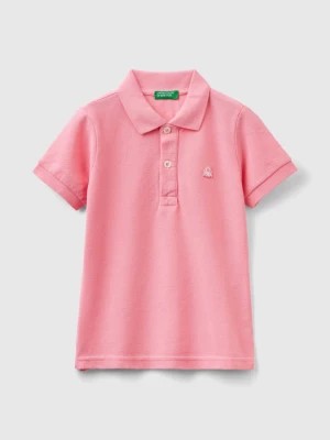 Zdjęcie produktu Benetton, Short Sleeve Polo In Organic Cotton, size 90, Pink, Kids United Colors of Benetton