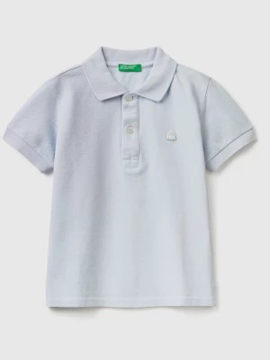 Zdjęcie produktu Benetton, Short Sleeve Polo In Organic Cotton, size 90, Sky Blue, Kids United Colors of Benetton