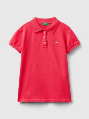 Zdjęcie produktu Benetton, Short Sleeve Polo In Organic Cotton, size L, Fuchsia, Kids United Colors of Benetton