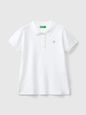 Zdjęcie produktu Benetton, Short Sleeve Polo In Organic Cotton, size M, White, Kids United Colors of Benetton