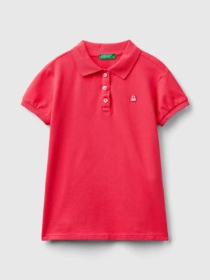 Zdjęcie produktu Benetton, Short Sleeve Polo In Organic Cotton, size XL, Fuchsia, Kids United Colors of Benetton