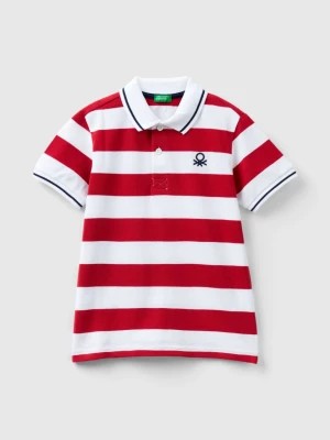 Zdjęcie produktu Benetton, Short Sleeve Polo With Stripes, size 2XL, Red, Kids United Colors of Benetton