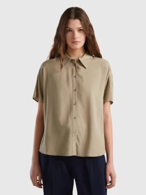 Zdjęcie produktu Benetton, Short Sleeve Shirt In Sustainable Viscose, size S, Light Green, Women United Colors of Benetton