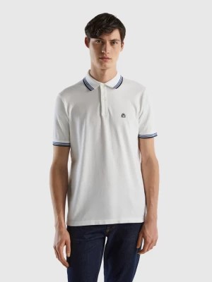 Zdjęcie produktu Benetton, Short Sleeve Stretch Cotton Polo, size XS, White, Men United Colors of Benetton