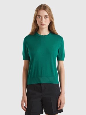 Zdjęcie produktu Benetton, Short Sleeve Sweater, size L, Dark Green, Women United Colors of Benetton