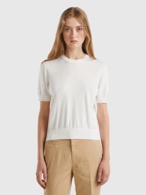 Zdjęcie produktu Benetton, Short Sleeve Sweater, size M, Creamy White, Women United Colors of Benetton