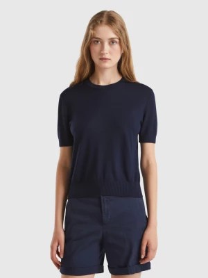 Zdjęcie produktu Benetton, Short Sleeve Sweater, size S, Dark Blue, Women United Colors of Benetton