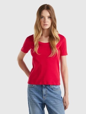 Zdjęcie produktu Benetton, Short Sleeve T-shirt In Long Fiber Cotton, size XXS, Plum, Women United Colors of Benetton