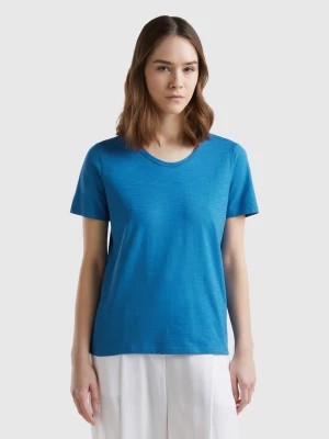 Zdjęcie produktu Benetton, Short Sleeve T-shirt Lightweight Cotton, size XS, Blue, Women United Colors of Benetton