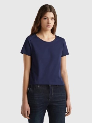 Zdjęcie produktu Benetton, Short Sleeve T-shirt With Slit, size XXS, Dark Blue, Women United Colors of Benetton