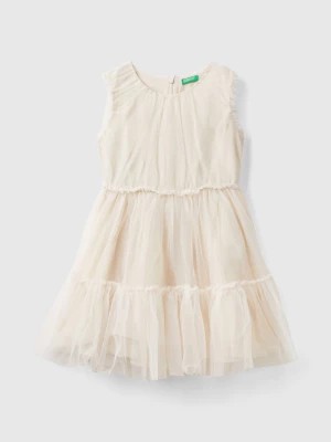 Zdjęcie produktu Benetton, Short Tulle Dress, size 2XL, Creamy White, Kids United Colors of Benetton