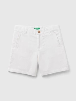Zdjęcie produktu Benetton, Shorts In Linen Blend, size 98, White, Kids United Colors of Benetton