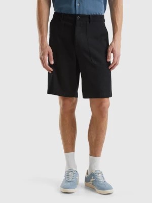 Zdjęcie produktu Benetton, Shorts In Modal® And Cotton Blend, size 42, Black, Men United Colors of Benetton