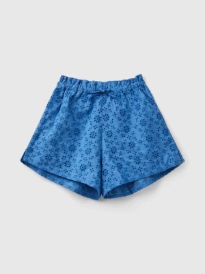 Zdjęcie produktu Benetton, Shorts With Broderie Anglaise Embroidery, size 2XL, Blue, Kids United Colors of Benetton