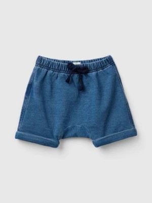 Zdjęcie produktu Benetton, Shorts With Denim Look Sweat Patch, size 62, Blue, Kids United Colors of Benetton