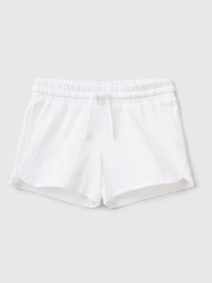 Zdjęcie produktu Benetton, Shorts With Drawstring In Organic Cotton, size 104, White, Kids United Colors of Benetton