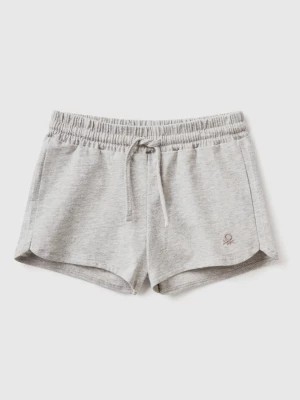 Zdjęcie produktu Benetton, Shorts With Drawstring In Organic Cotton, size 98, Light Gray, Kids United Colors of Benetton
