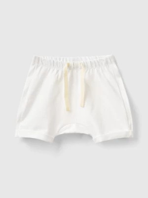 Zdjęcie produktu Benetton, Shorts With Patch On The Back, size 74, White, Kids United Colors of Benetton