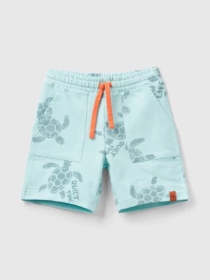 Zdjęcie produktu Benetton, Shorts With Turtle Print, size 116, Aqua, Kids United Colors of Benetton