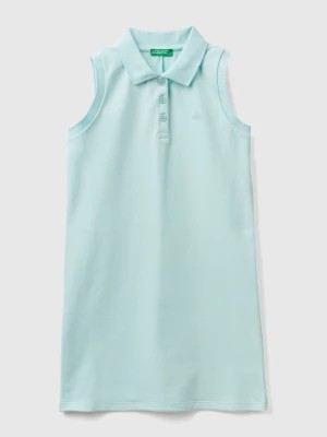 Zdjęcie produktu Benetton, Sleeveless Polo-style Dress, size M, Aqua, Kids United Colors of Benetton