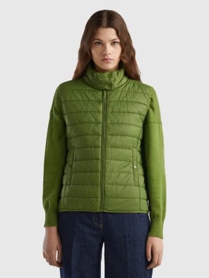 Zdjęcie produktu Benetton, Sleeveless Puffer Jacket With Recycled Wadding, size M, Military Green, Women United Colors of Benetton