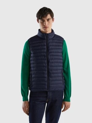 Zdjęcie produktu Benetton, Sleeveless Puffer Jacket With Recycled Wadding, size XS, Dark Blue, Men United Colors of Benetton