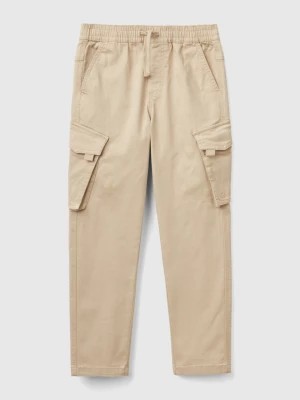 Zdjęcie produktu Benetton, Slim Fit Cargo Trousers, size L, Beige, Kids United Colors of Benetton