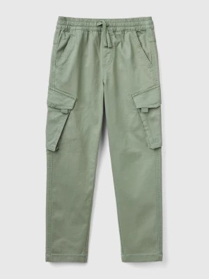 Zdjęcie produktu Benetton, Slim Fit Cargo Trousers, size M, Light Green, Kids United Colors of Benetton