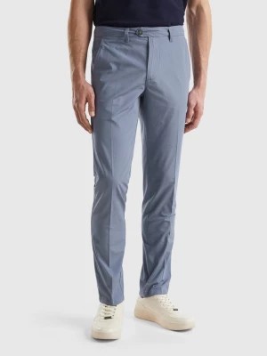 Zdjęcie produktu Benetton, Slim Fit Chinos In Light Cotton, size 48, Air Force Blue, Men United Colors of Benetton