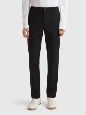 Zdjęcie produktu Benetton, Slim Fit Chinos In Stretch Cotton, size 56, Black, Men United Colors of Benetton